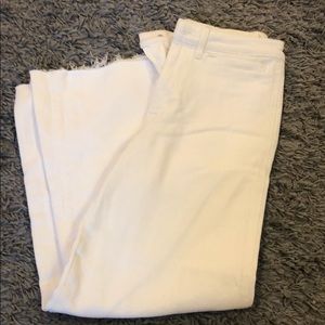 H&M white, wide legged jeans